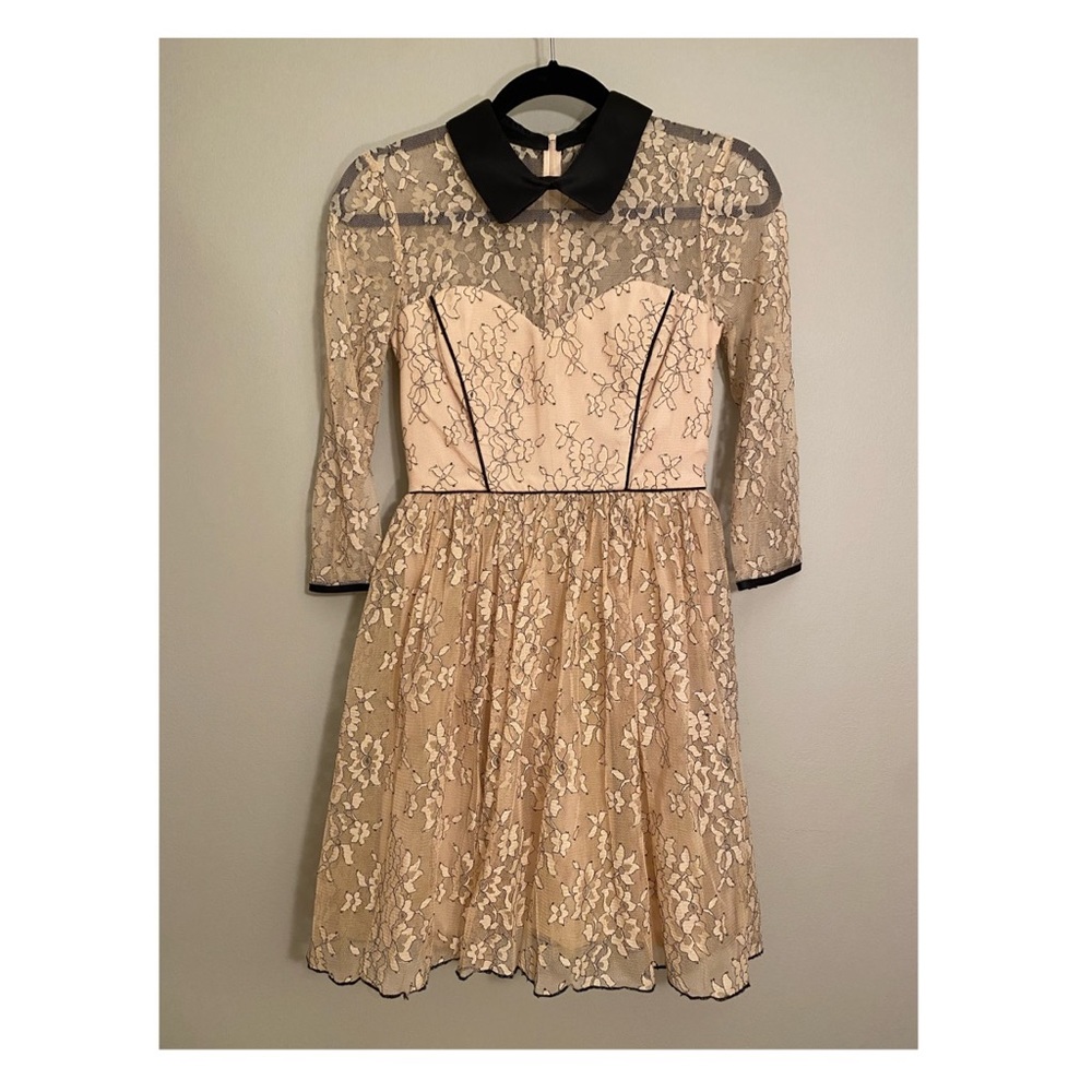 Hayden size 0 blush lace dress